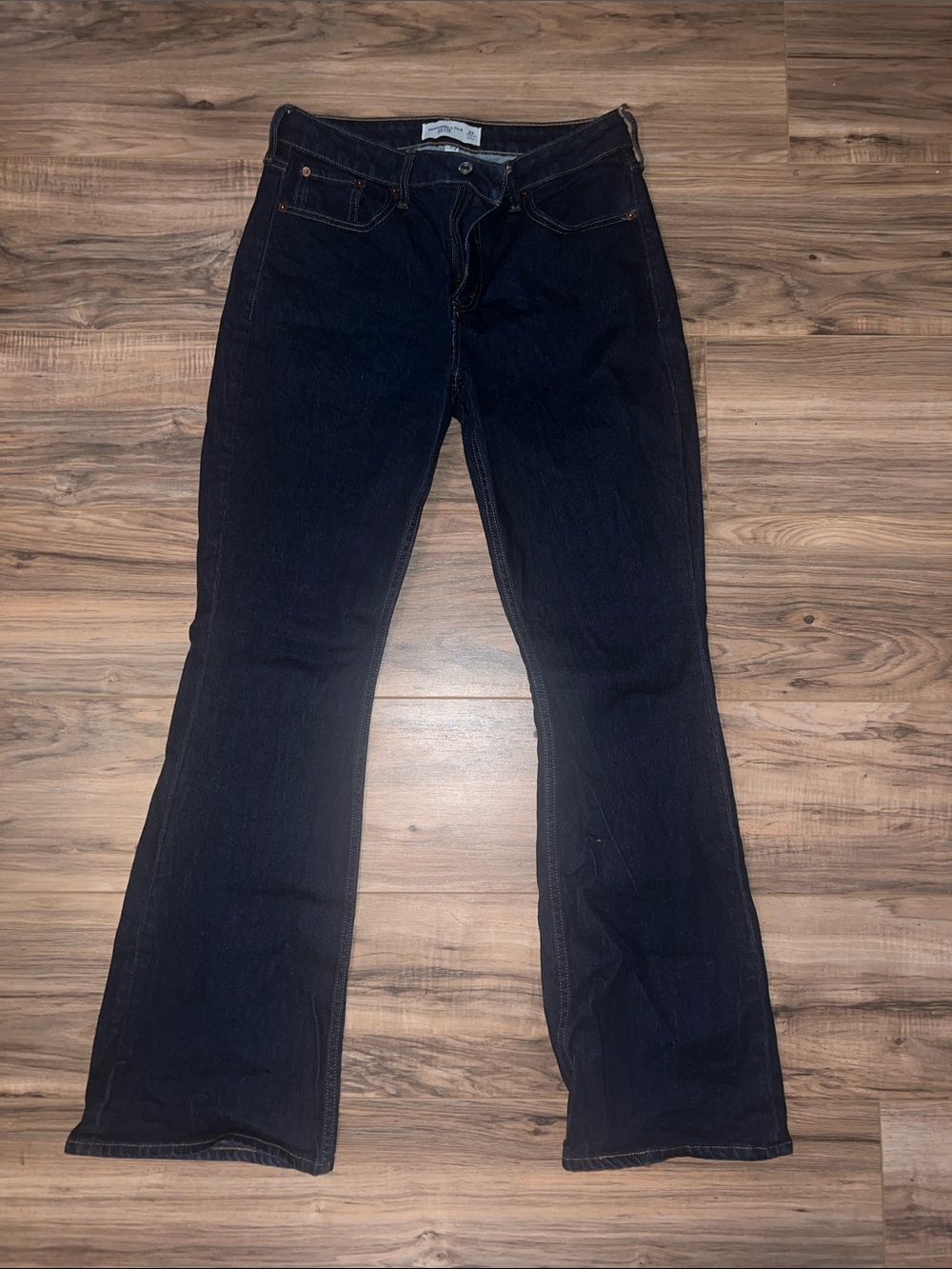 Abercrombie Women's Dark Blue Bootcut Jeans 28 Curve love